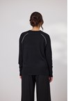 STITCH SWEATER - black/ivor